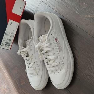 Reebok white leather women's classic shoes